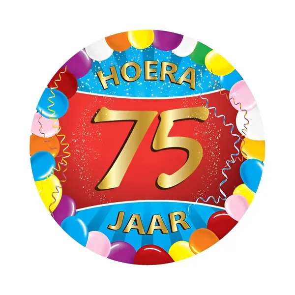 Bellatio Decorations Bierviltjes 75 Jaar - 25x Stuks - Multicolor - Verjaardag/feest - Feestartikelen thumbnail