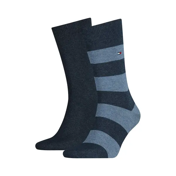 Tommy Hilfiger Herren Socken Blau Baumwolle & Mix Gestreift thumbnail