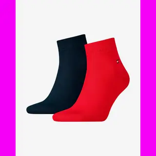 Tommy Hilfiger Herren Quarter Socken Flag - 2er Pack