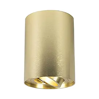 Qazqa Rondoo Up - Moderne Plafondspot | Spotje | Opbouwspot - 1 Lichts - Ø 95 Mm - Goud - Woonkamer | Slaapkamer | Keuken