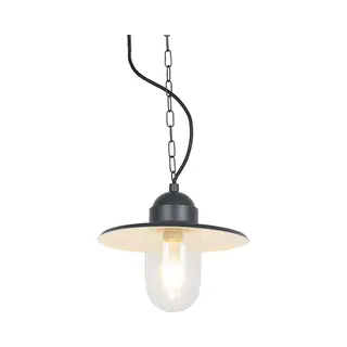 Qazqa Outdoor Ländliche Hängelampe Anthrazit Ip44 - Kansas Graphit