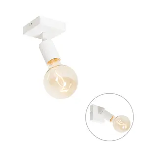 Qazqa Facil - Moderne Wand En Plafondspot | Spotje | Opbouwspot - 1 Lichts - L 9 Cm - Wit - Woonkamer | Slaapkamer | Keuken