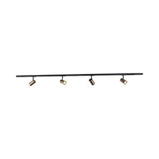 Qazqa Modernes 1 Phasen Schienensystem Mit 4 Strahlern DunkelBronze Jeana