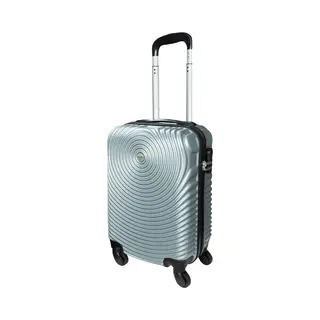 Ceruzo Handbagage Koffer - Trolley - 28L- 51.5 Cm - Zilver Grijs - Spinnerwielen 360° - Cijferslot