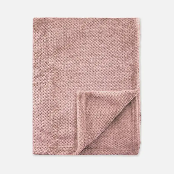 Byrklund Plaid Bubble Cuddle - 130x160 - 100% Polyester - Oud Roze thumbnail