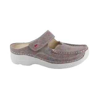 Dames Slippers Wolky Roll Slipper Flower Taupe - Maat 40