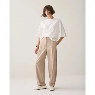 Summum - 4s3041-12481 - Trousers Barrel Fit Twill Melange