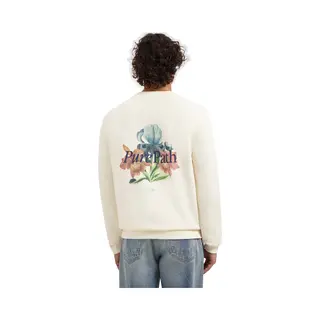 Pure Path Trio Of Flowers Crewneck Truien & Vesten Heren - Sweater - Hoodie - Vest- Creme - Maat Xl
