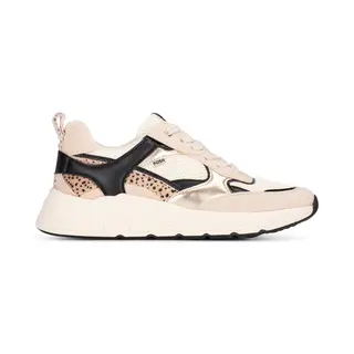 Posh By Poelman Caro Dames Sneaker - Beige Met Combinatie