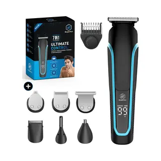 Beeperfect 5-in-1-Barttrimmer Für Männer - 5 Austauschbare Aufsätze - Bart- Und Körperschneider - Body Groomer - Nasen- Und Ohrentrimmer