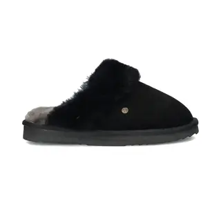 Warmbat Flurry Suede Dames Sloffen - Zwart/Zwart