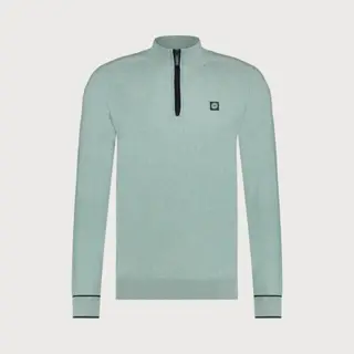 Blue Industry Half Zip Trui Lichtgroen - Maat Xxl - Heren - Quarter Zip