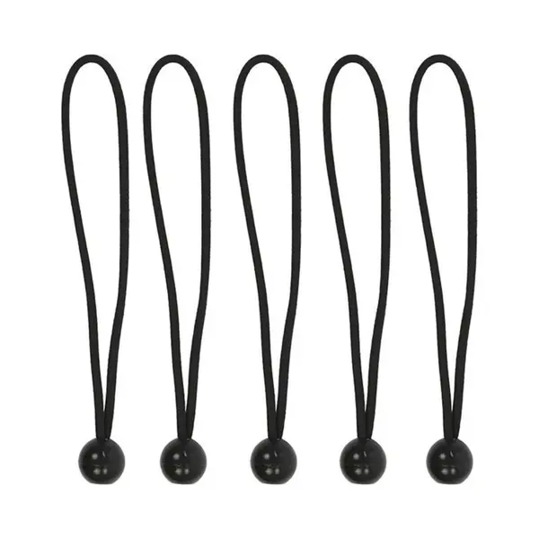 ProPlus Elastische Tentspanners Met Plastic Bal - 25 Cm - Zwart - Set Van 5 thumbnail