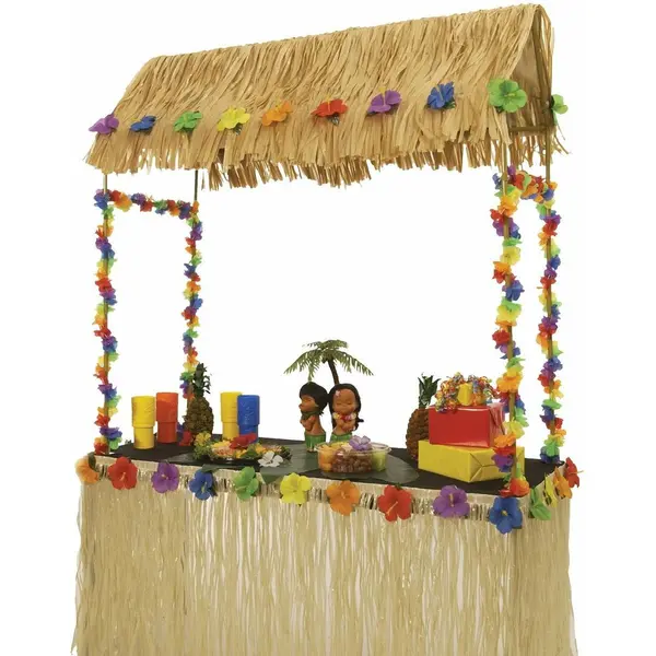 Hawaiibar/Tikibar Opzetstuk Voor Tafel - 139 X 142 Cm - Tropisch/Hawaii Feest Versiering thumbnail