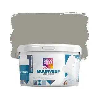 Decoverf.nl Decoverf Muurverf Mat Kleigrijs, 2.5L