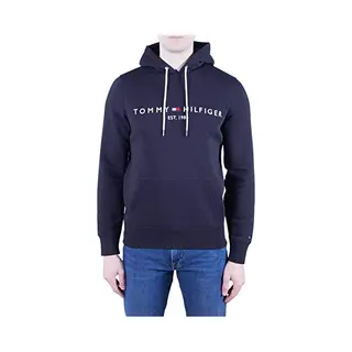 Tommy Hilfiger Hooded Sweatshirt Zwart, Effen