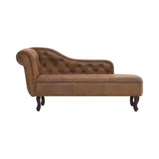 Vidaxl - Chaiselongue Braun Wildleder-optik