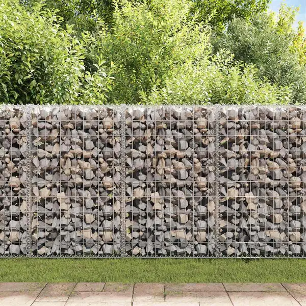VidaXL - Schanskorfmuur - Met - Deksels - 300x50x100 - Cm - Gegalvaniseerd - Staal thumbnail