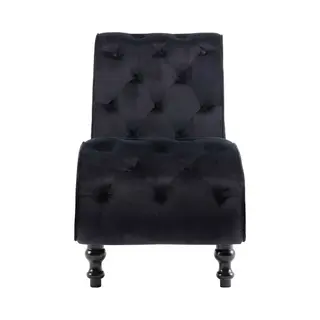 VidaXL Chaiselongue Schwarz Samt