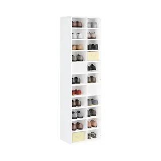 VidaXL Schoenenkast 54x34x183 Cm Bewerkt Hout Wit