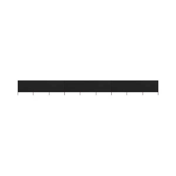 VidaXL 9-teiliges Windschutzgewebe 1200 X 160 Cm Schwarz thumbnail