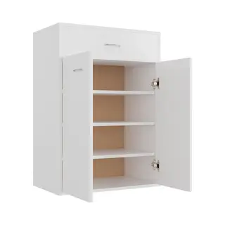 VidaXL Schoenenkast 60x35x84 Cm Bewerkt Hout Wit