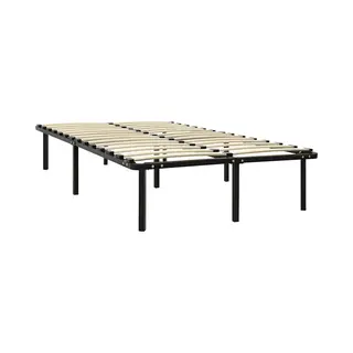 VidaXL Bedframe Metaal Zwart 140x200 Cm