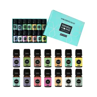 SensaHome Etherische Oliën 14 Stuks - 100% Puur En Natuurlijk - Geschikt Voor Aroma Diffuser- Essentiële Olie Set
