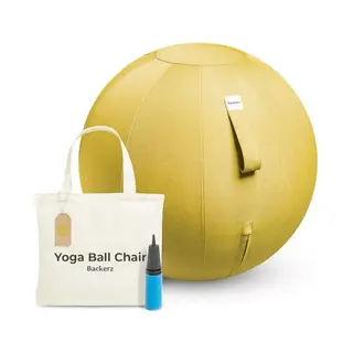 Backerz Sitzball Büro Ergonomisch 65cm, Gymnastikball Mit Bezug Ballstuhl