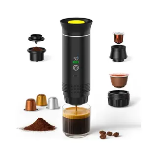 Mmobiel Portable Coffee Maker Electric Travel Espresso Machine - Anti-Slip Base, Self-Heating & Usb-C Rechargeable - Compatible With Ground Coffee &