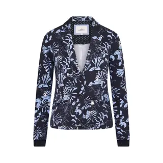 Hv Society 0401103318 - Sweat Blazer HVSAlba - 5059 - Navy Flower - 36 - S (36)