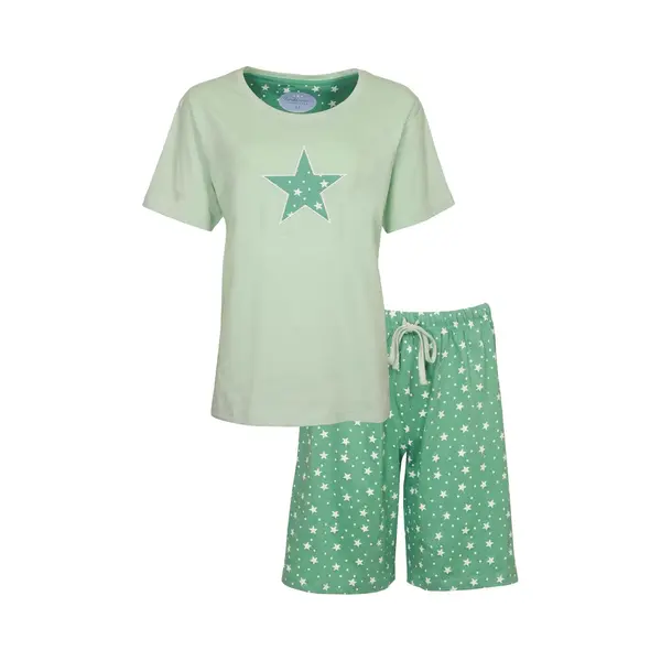 Tenderness Dames Shortama - Pyjama Set - Groen - Maat S thumbnail