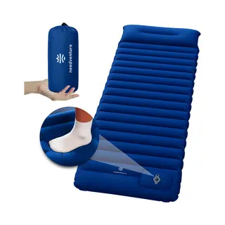 Needventure 10CM Slaapmat Zelfopblazend - Lichtgewicht & Compact - Slaapmatje Met Ingebouwde Voetpomp - Camping Matras - Camping Bedje - Opvouwbaar Logeer Matras