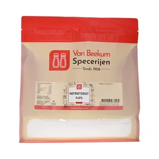 Van Beekum Specerijen - Nitrietzout 0.6% - 2 Kg (hersluitbare Stazak)