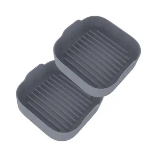 KitchenLove Airfryer Tabletts Silikon Xxl - 2 Stück - Quadratisch - Backpapier Alternative - Zubehör - Bpa Frei - 20CM