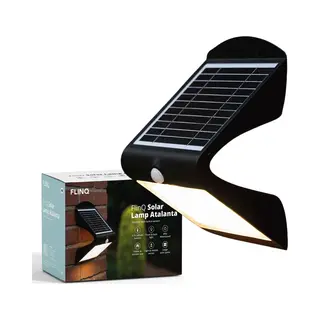 FlinQ Atalanta - Solar Wandlamp Buiten - Buitenlamp Op Zonne Energie Met Bewegingssensor - Led Tuinverlichting Met Dag En Nacht Sensor -