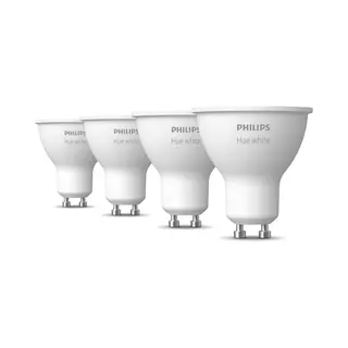 Philips Hue Vorteilspaket - GU10 - Mit 4 Spots - Warmweißes Licht - Hue White