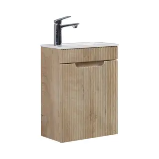 Badplaats Badezimmer Badmöbel-set Thermis 40 Cm – Eiche Hell – Badezimmerm