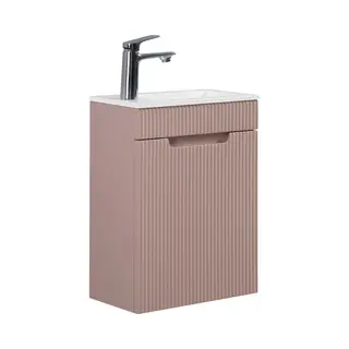 Badplaats - Badezimmer Badmöbel-set Thermis 40 Cm – Matt Rose – Badezimmermö