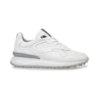 Floris Van Bommel Herren Sneaker Weiß Leder Geprägt
