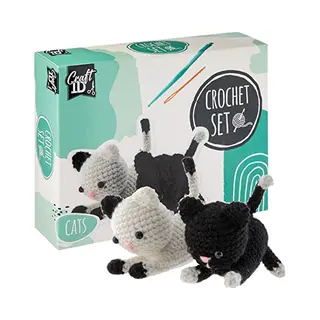 Legind Craft Id Haakset Kittens, Handwerkset, Zwart, Wit