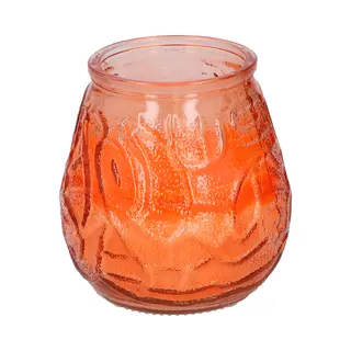 arti casa 1x Citronella Lowboy Tuin Kaars In Oranje Glas - 10 Cm - 15 Branduren