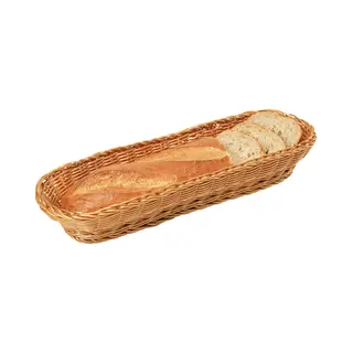 Gevlochten Stokbrood Broodmand Langwerpig - 41 X 16 X 7 Cm - Tafel Dekken - Stokbroodmanden - Broodmanden