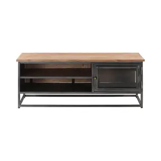 VidaXL Salontafel 90x50x35 Cm Massief Acaciahout Grijs
