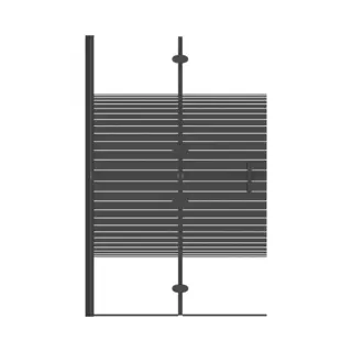 VidaXL Faltbare Duschkabine Esg 80x140 Cm Schwarz