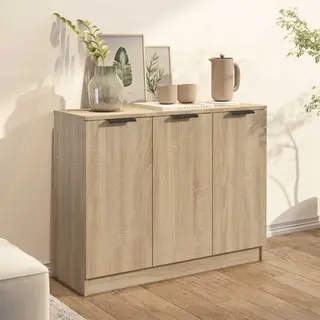 VidaXL Dressoir 90, 5x30x70 Cm Bewerkt Hout Sonoma Eikenkleurig