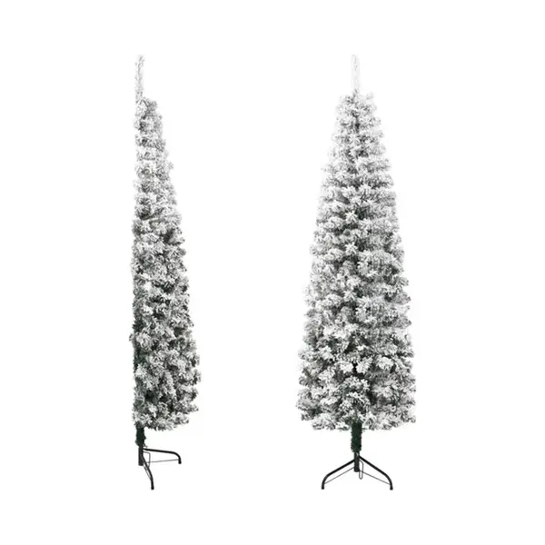 VidaXL Künstlicher Halb-Weihnachtsbaum Mit Schnee Schlank 240 Cm thumbnail