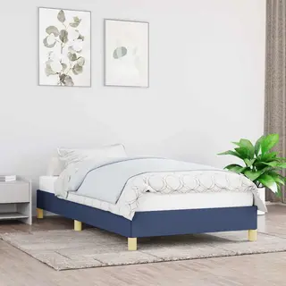 VidaXL Bedframe Zonder Matras 90x200 Cm Stof Blauw
