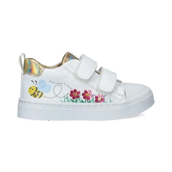 Shoesme Witte Sneaker Met Bloemen thumbnail