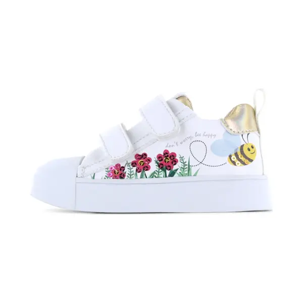 Shoesme Witte Sneaker Met Bloemen thumbnail